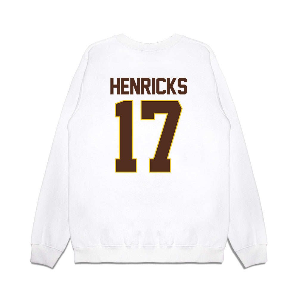 Western Michigan - NCAA Men's Ice Hockey : Ty Henricks - Premium Crewneck Sweatshirt-1