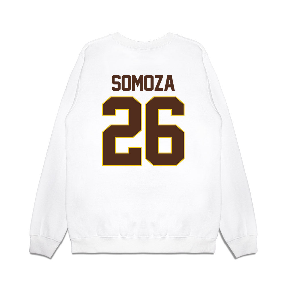 Western Michigan - NCAA Men's Ice Hockey : Ean Somoza - Premium Crewneck Sweatshirt-1