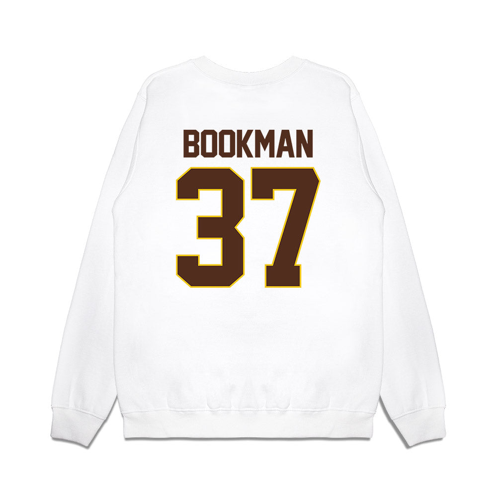 Western Michigan - NCAA Men's Ice Hockey : Zach Bookman - Premium Crewneck Sweatshirt-1