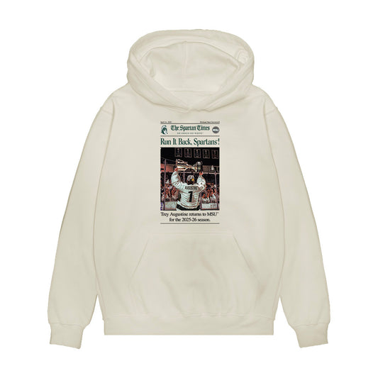 Michigan State - NCAA Men's Ice Hockey : Trey Augustine - Collage Premium Hooded Sweatshirt-0