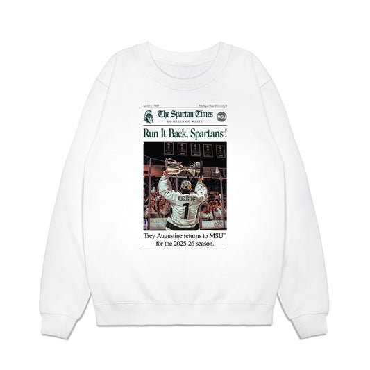 Michigan State - NCAA Men's Ice Hockey : Trey Augustine - Collage Premium Crewneck Sweatshirt-0