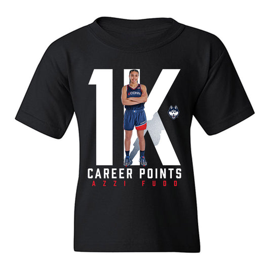 UConn - NCAA Women's Basketball : Azzi Fudd - Collage Youth T-Shirt-0