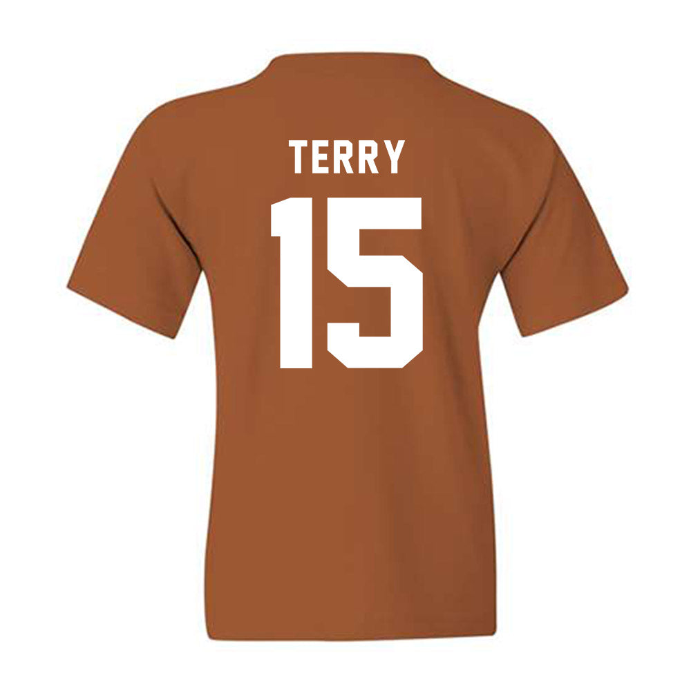 Texas - NCAA Football : Justus Terry - Classic Shersey Youth T-Shirt-1