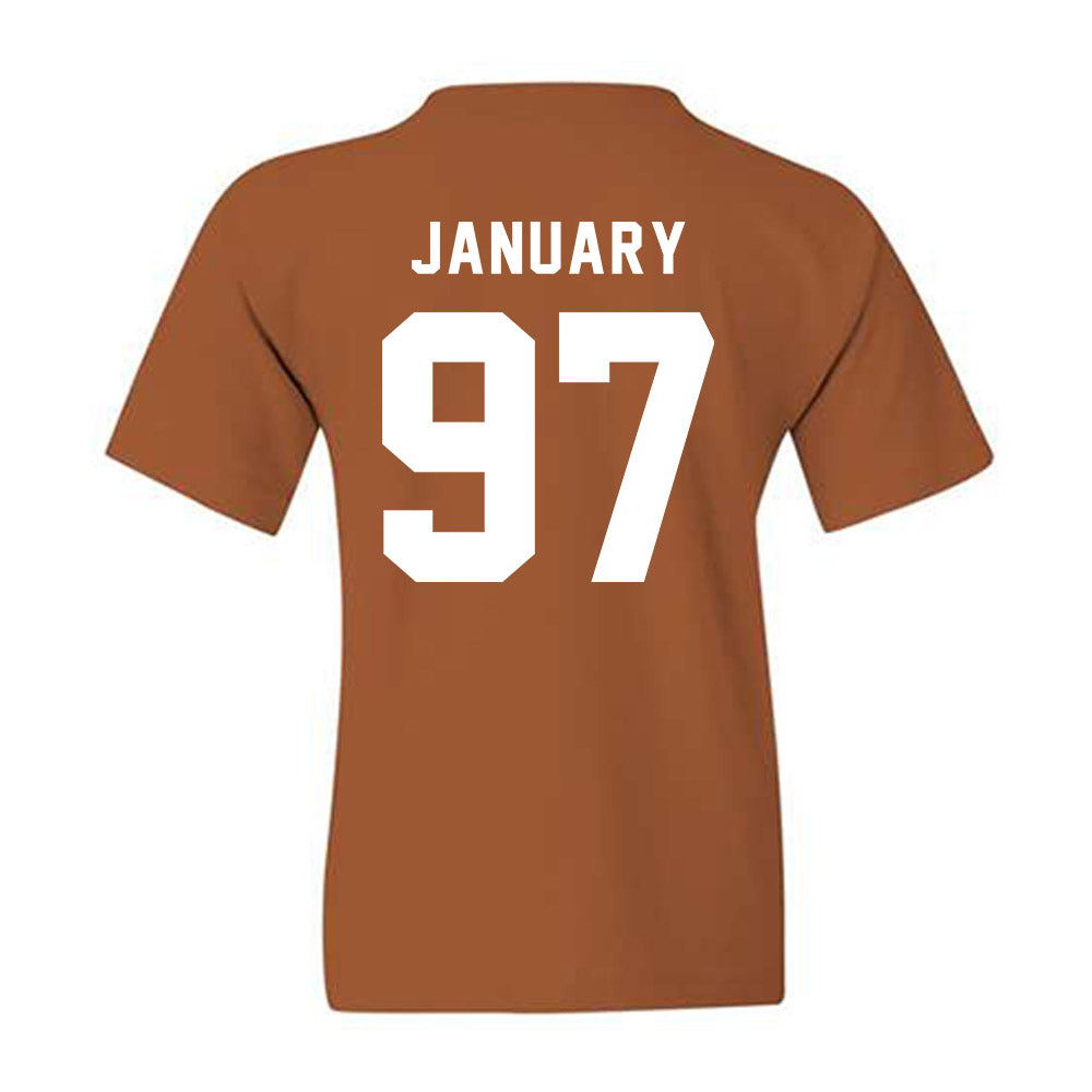 Texas - NCAA Football : Alex January - Classic Shersey Youth T-Shirt-1
