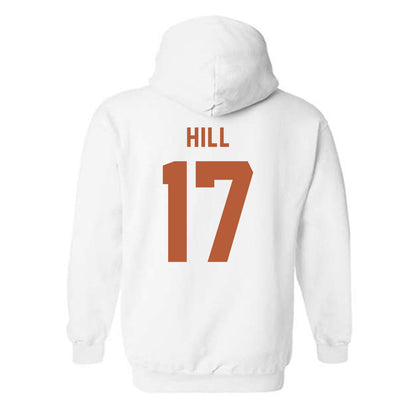Texas - NCAA Baseball : Will Hill - Classic Shersey Hooded Sweatshirt-3