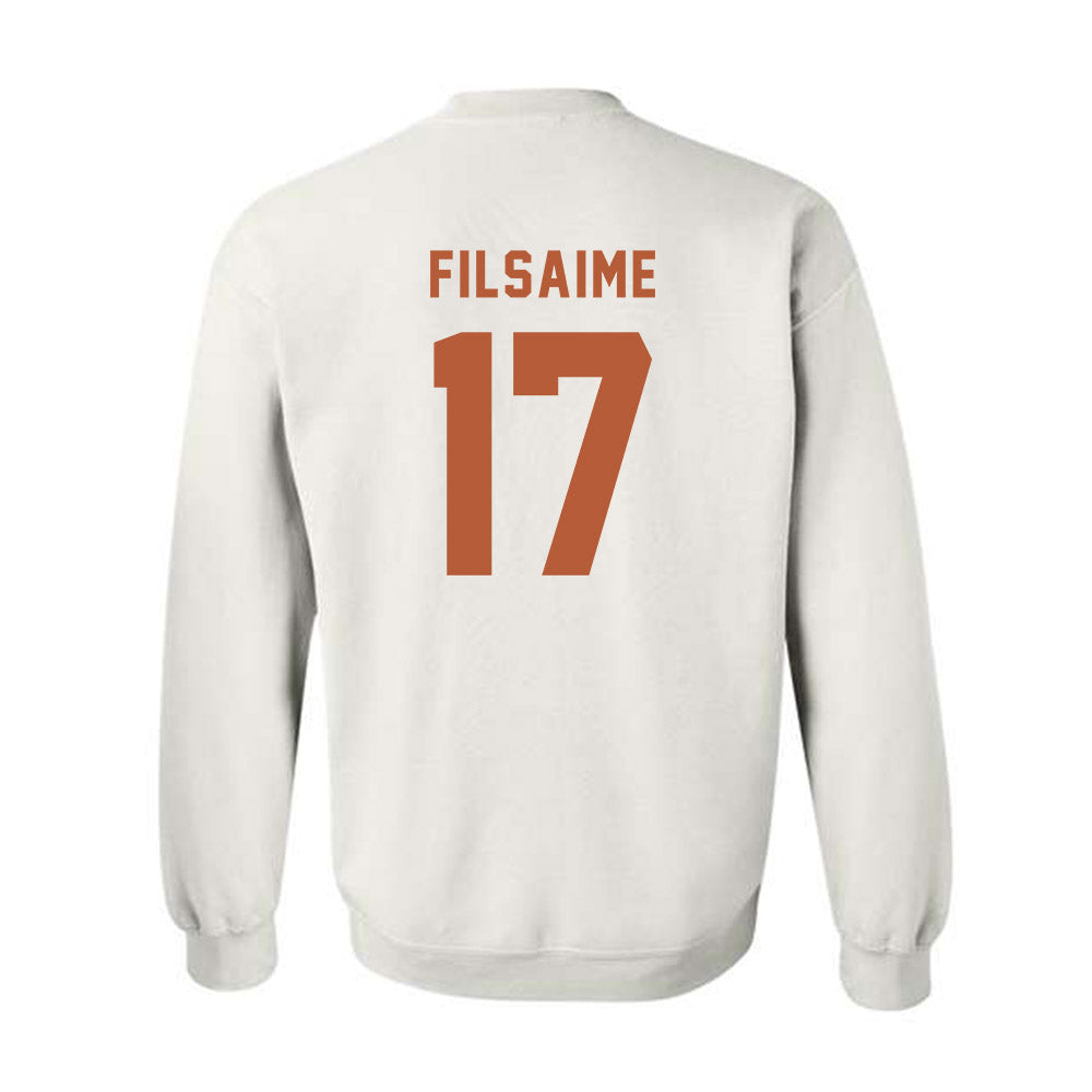 Texas - NCAA Football : Xavier Filsaime - Classic Shersey Crewneck Sweatshirt-1
