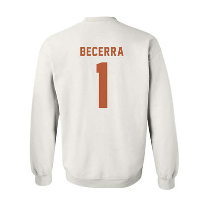 Texas - NCAA Baseball : Temo Becerra - Classic Shersey Crewneck Sweatshirt-3