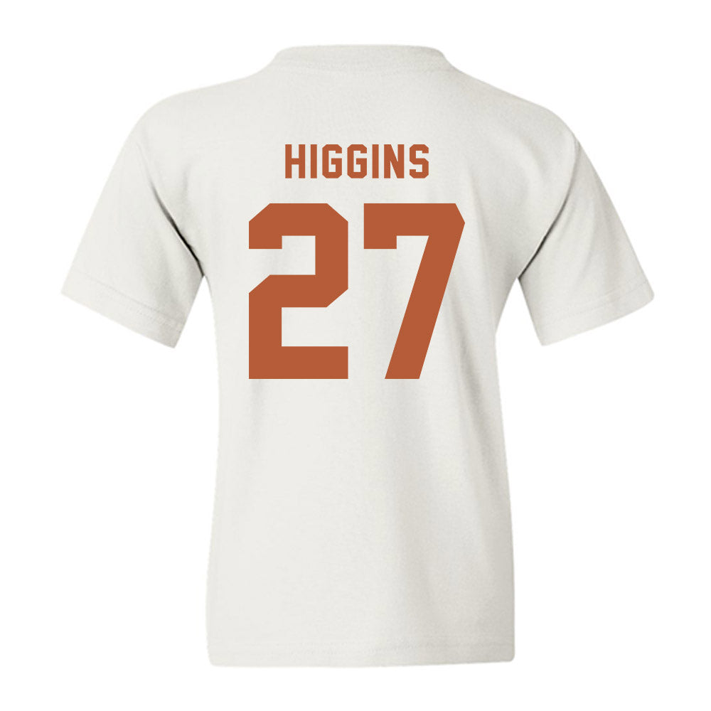 Texas - NCAA Baseball : Cal Higgins - Classic Shersey Youth T-Shirt-3