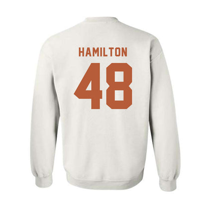Texas - NCAA Baseball : Hudson Hamilton - Classic Shersey Crewneck Sweatshirt-1