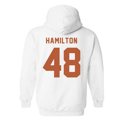 Texas - NCAA Baseball : Hudson Hamilton - Classic Shersey Hooded Sweatshirt-1