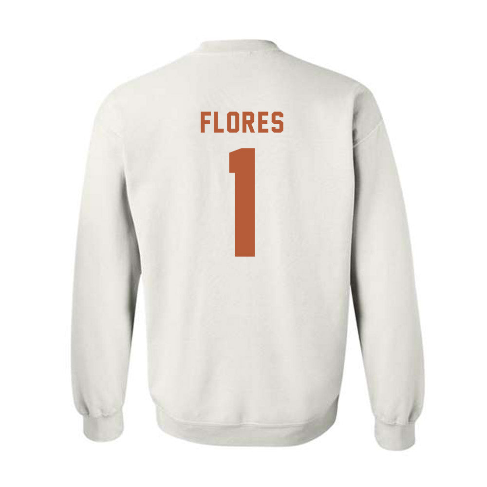 Texas - NCAA Baseball : jalin flores - Classic Shersey Crewneck Sweatshirt-1