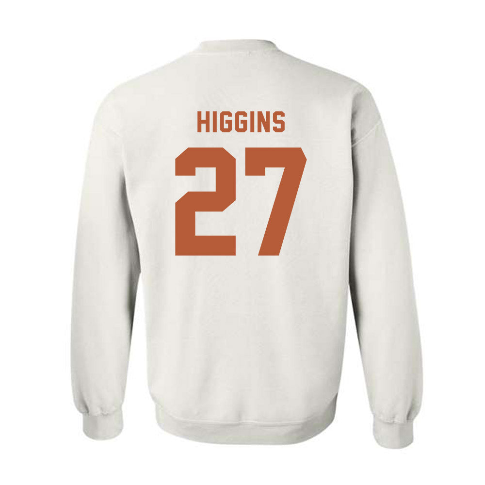 Texas - NCAA Baseball : Cal Higgins - Classic Shersey Crewneck Sweatshirt-2