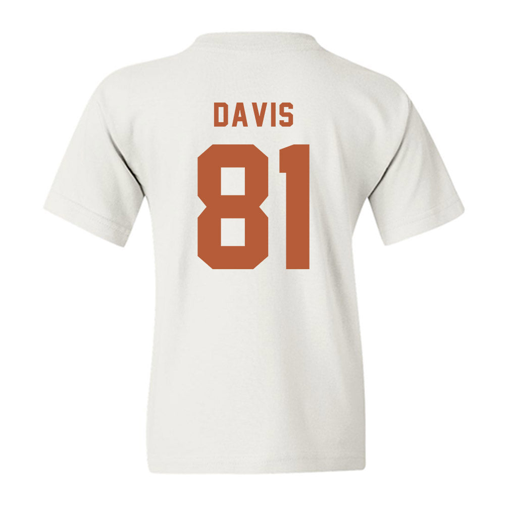 Texas - NCAA Football : Juan Davis - Classic Shersey Youth T-Shirt-1