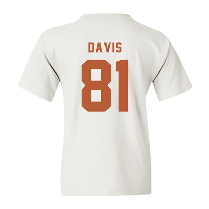 Texas - NCAA Football : Juan Davis - Classic Shersey Youth T-Shirt-1