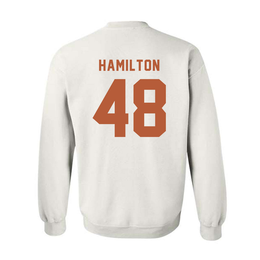 Texas - NCAA Baseball : Hudson Hamilton - Classic Shersey Crewneck Sweatshirt-1