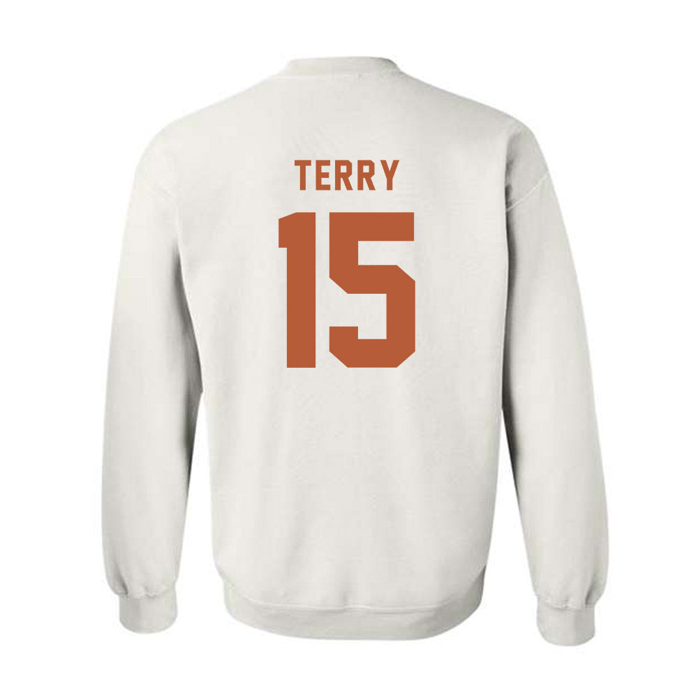 Texas - NCAA Football : Justus Terry - Classic Shersey Crewneck Sweatshirt-1