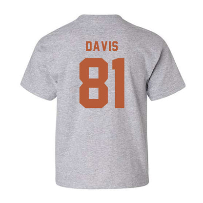 Texas - NCAA Football : Juan Davis - Classic Shersey Youth T-Shirt-1