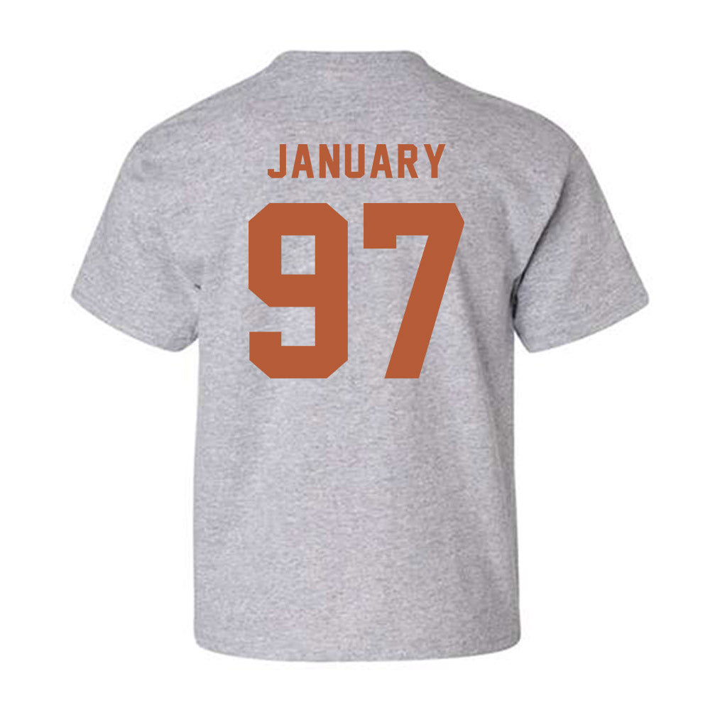 Texas - NCAA Football : Alex January - Classic Shersey Youth T-Shirt-1
