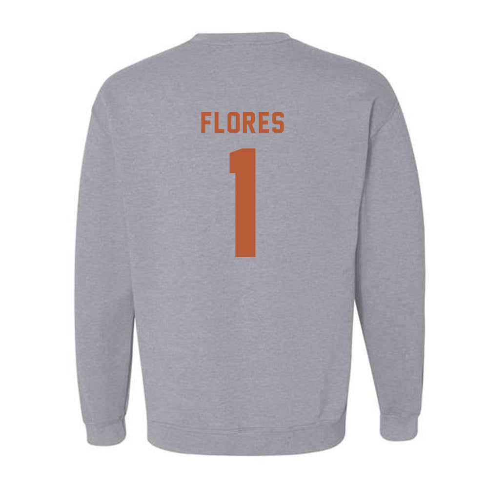 Texas - NCAA Baseball : jalin flores - Classic Shersey Crewneck Sweatshirt-1