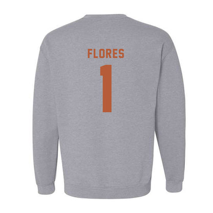 Texas - NCAA Baseball : jalin flores - Classic Shersey Crewneck Sweatshirt-1