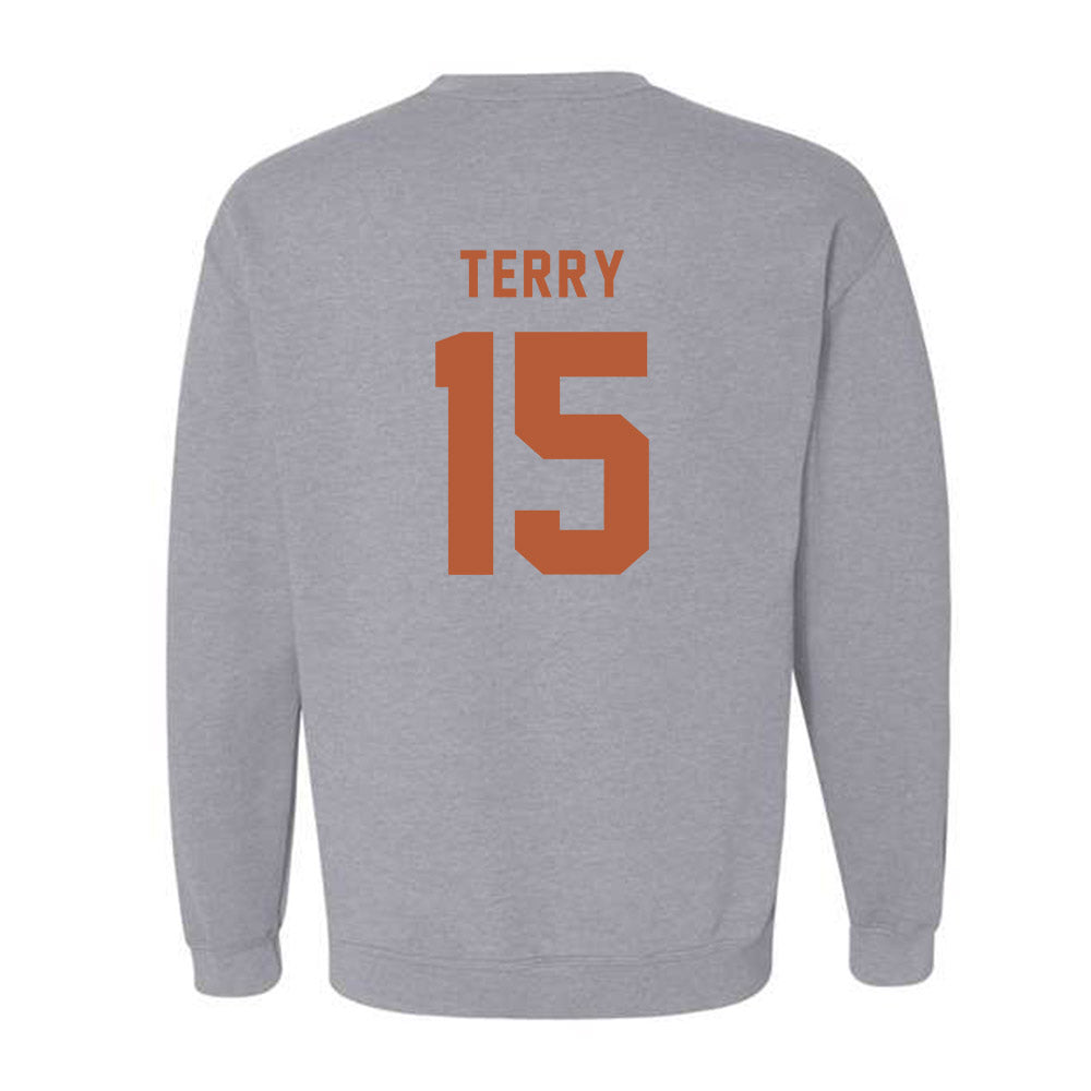 Texas - NCAA Football : Justus Terry - Classic Shersey Crewneck Sweatshirt-1