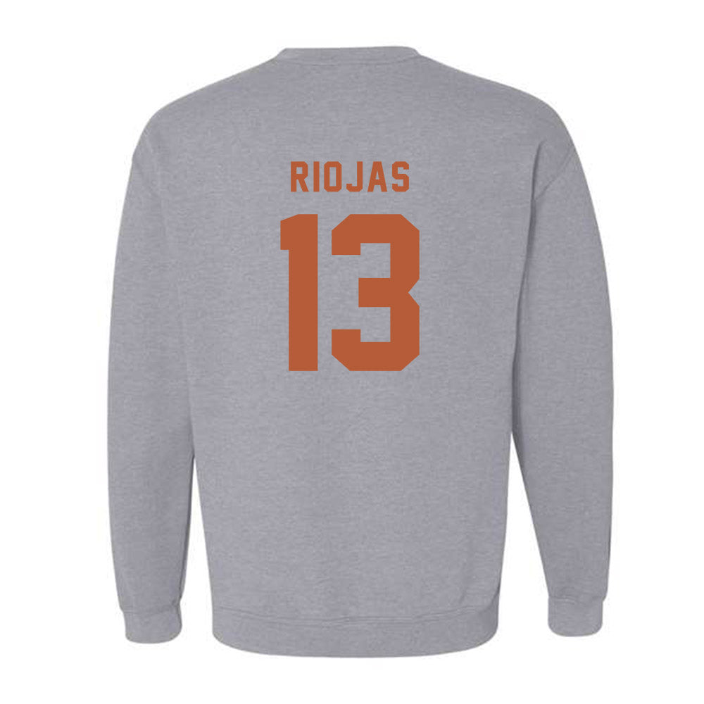 Texas - NCAA Baseball : Ruger Riojas - Classic Shersey Crewneck Sweatshirt-1