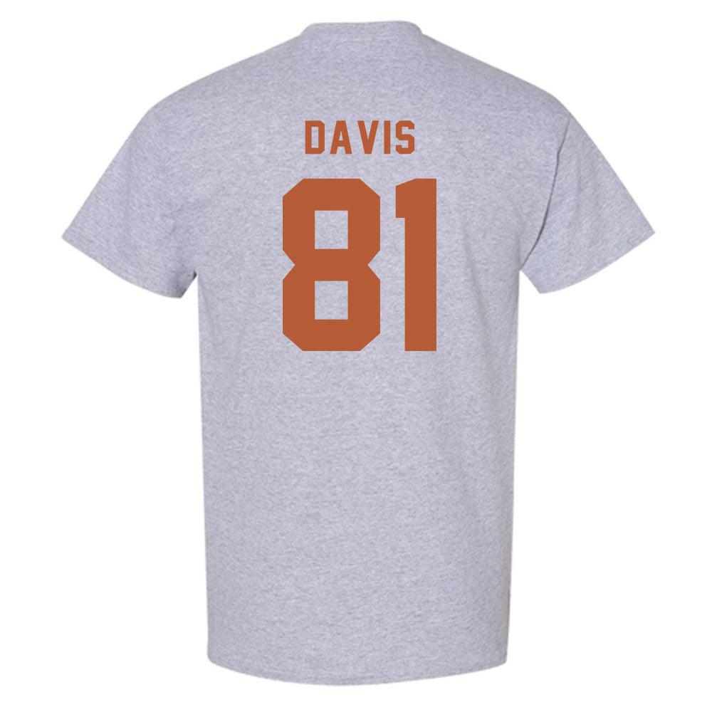 Texas - NCAA Football : Juan Davis - Classic Shersey T-Shirt-1