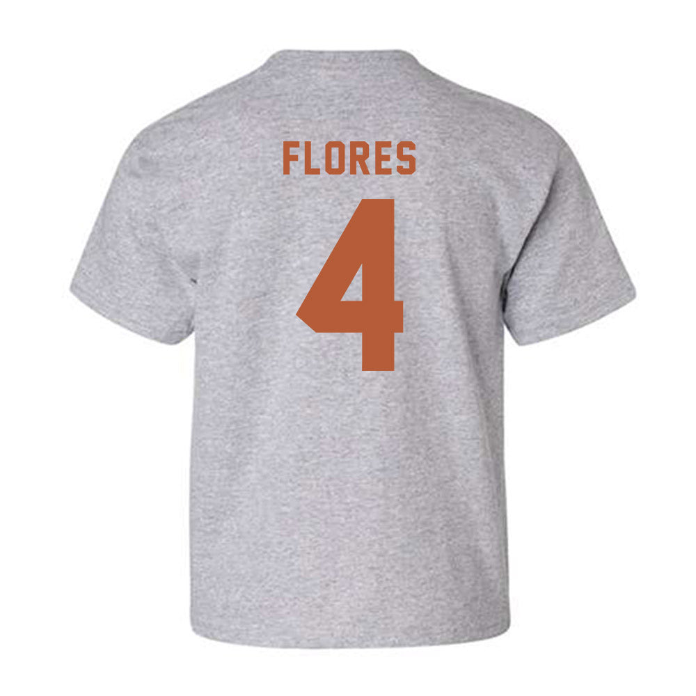 Texas - NCAA Baseball : Jason Flores - Classic Shersey Youth T-Shirt-1