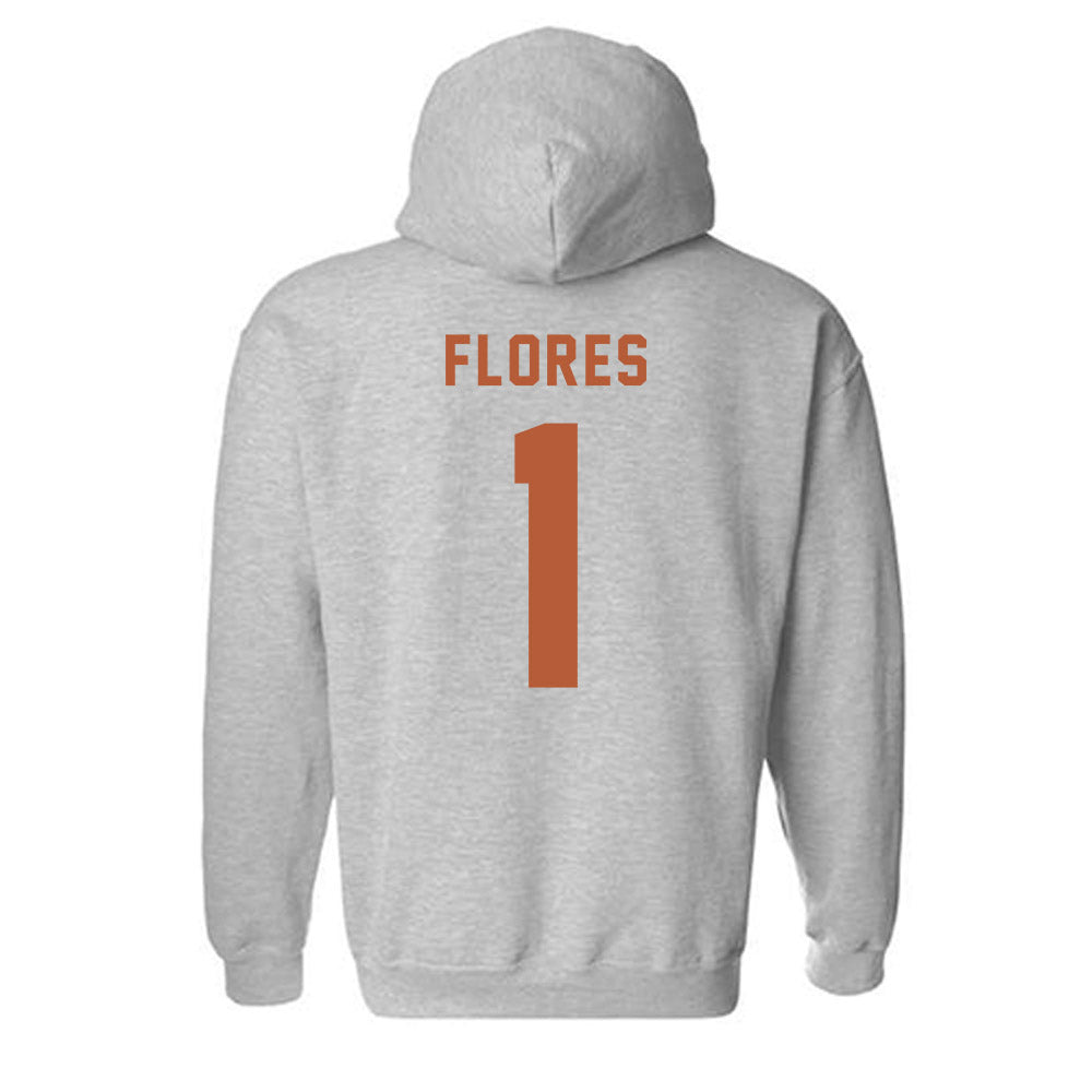 Texas - NCAA Baseball : jalin flores - Classic Shersey Hooded Sweatshirt-1