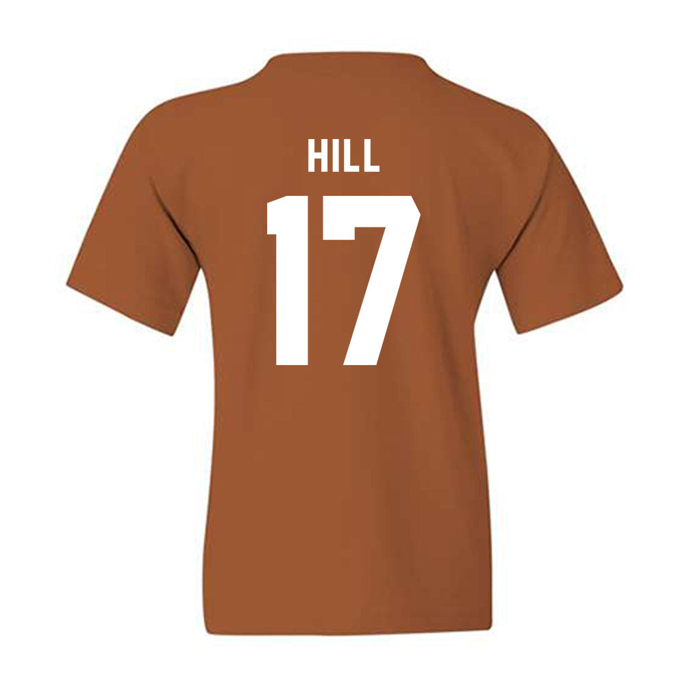 Texas - NCAA Baseball : Will Hill - Youth T-Shirt-1