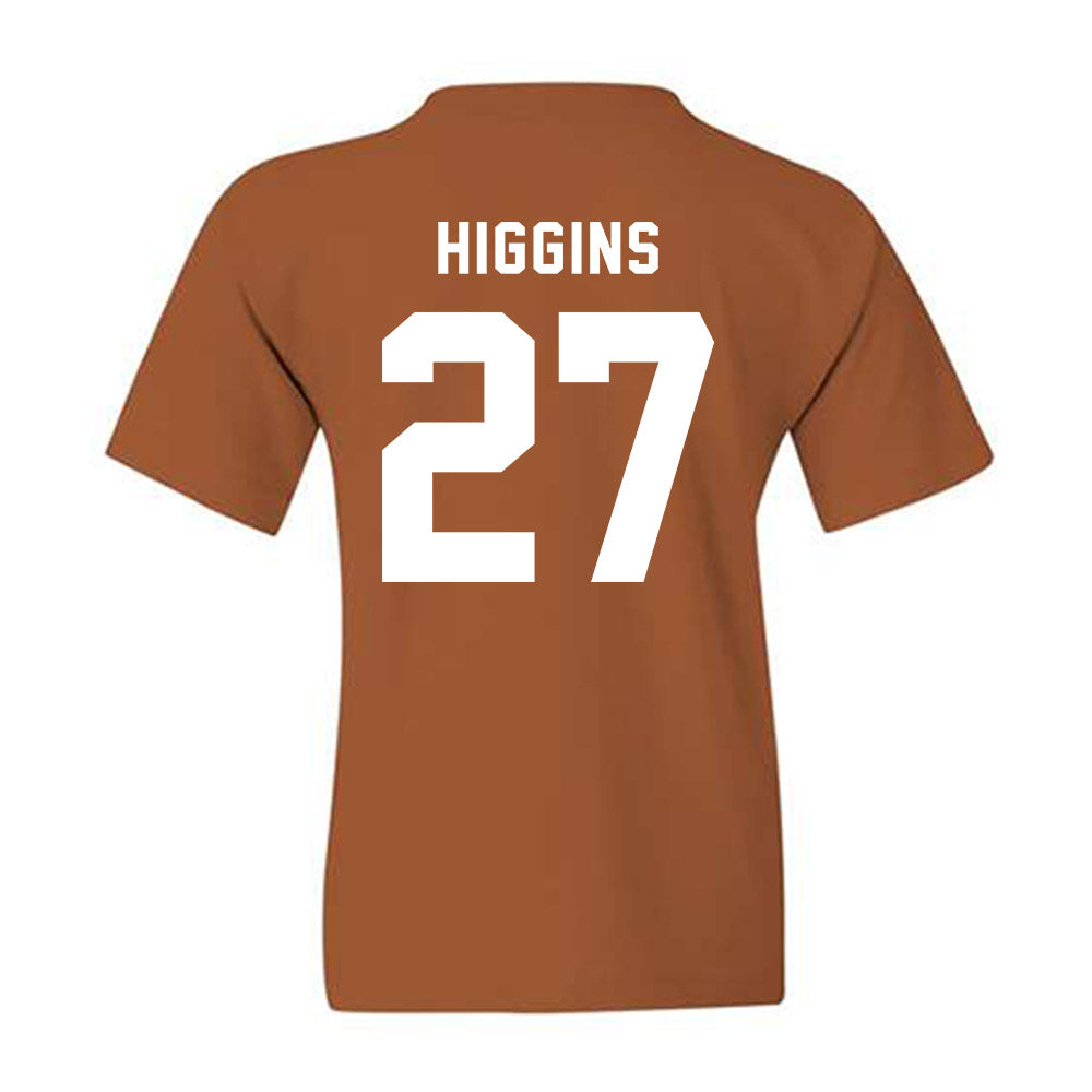 Texas - NCAA Baseball : Cal Higgins - Youth T-Shirt-1