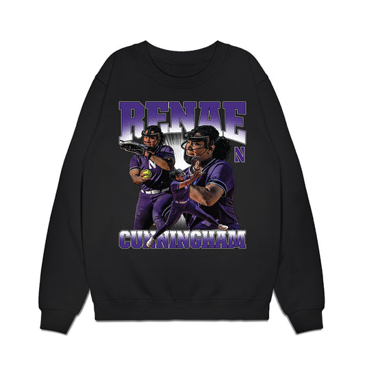 Northwestern - NCAA Softball : Renae Cunningham - Collage Premium Crewneck Sweatshirt-0