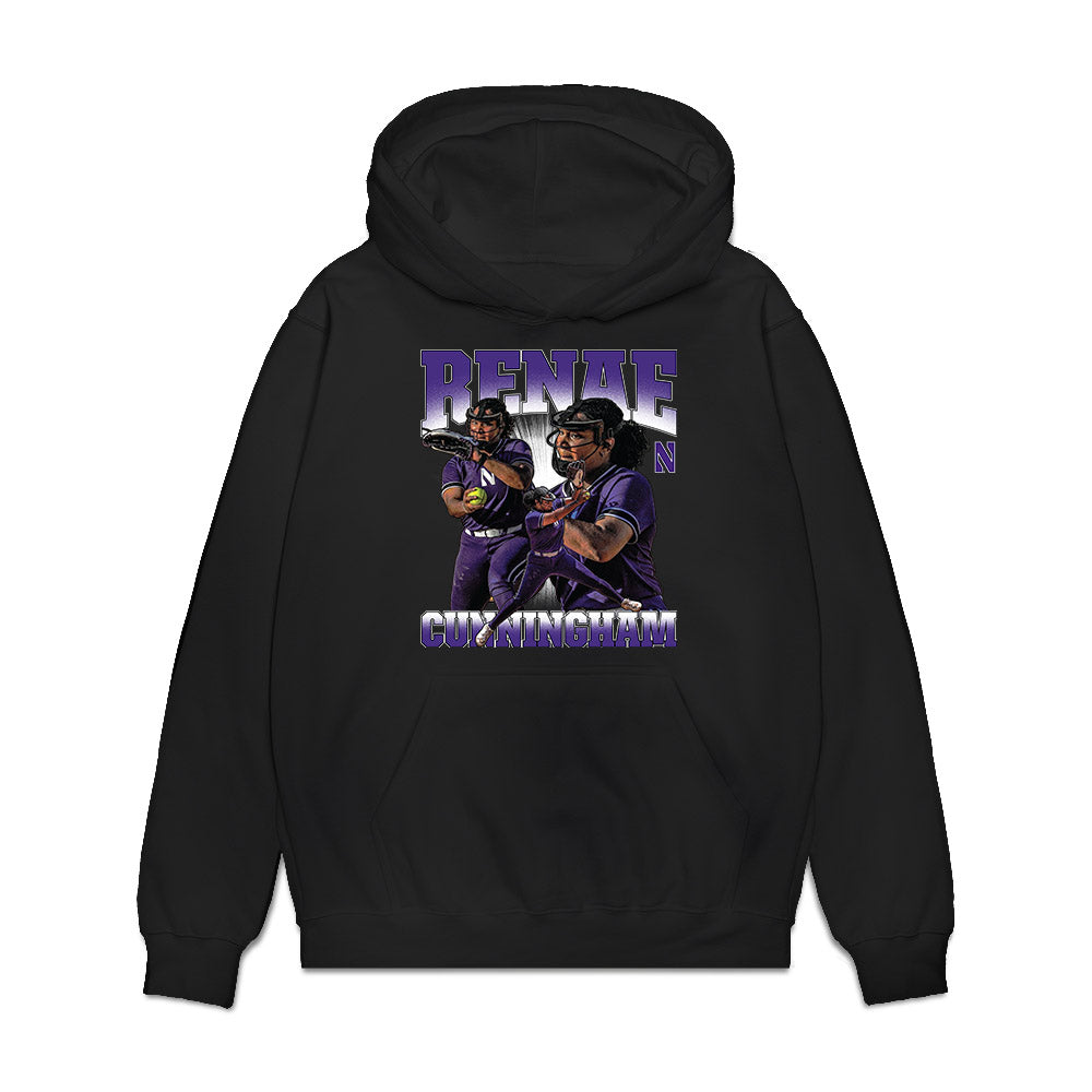 Northwestern - NCAA Softball : Renae Cunningham - Collage Premium Hooded Sweatshirt-0