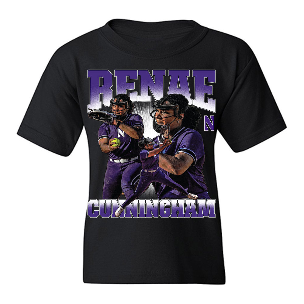 Northwestern - NCAA Softball : Renae Cunningham - Collage Youth T-Shirt-0