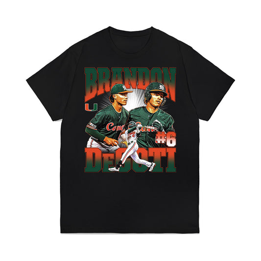Miami - NCAA Baseball : Brandon DeGoti - Premium T-Shirt-0