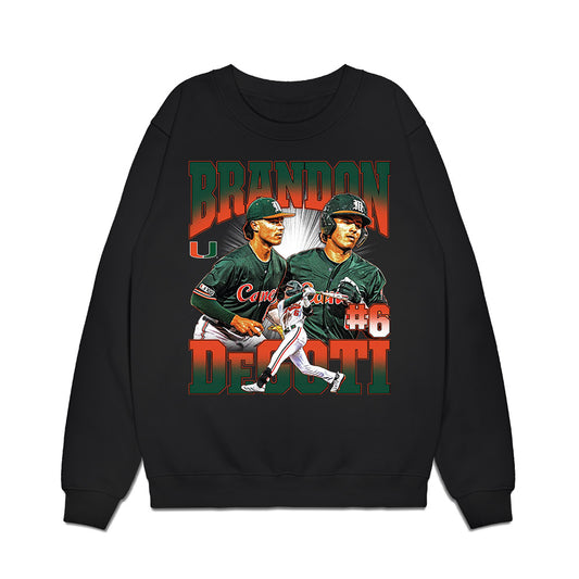 Miami - NCAA Baseball : Brandon DeGoti - Premium Crewneck Sweatshirt-0