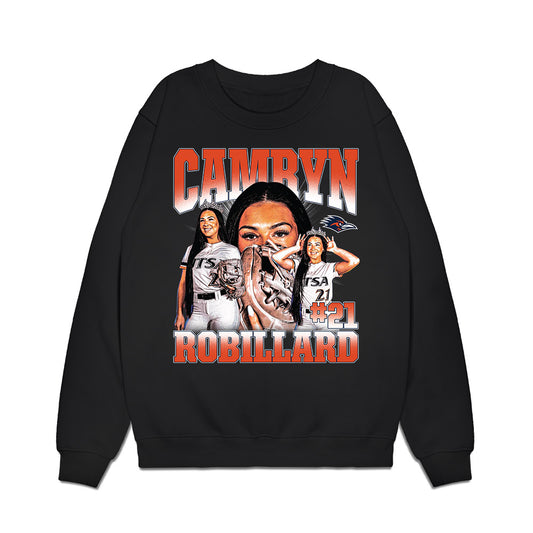 UTSA - NCAA Softball : Camryn Robillard - Player Collage Premium Crewneck Sweatshirt-0