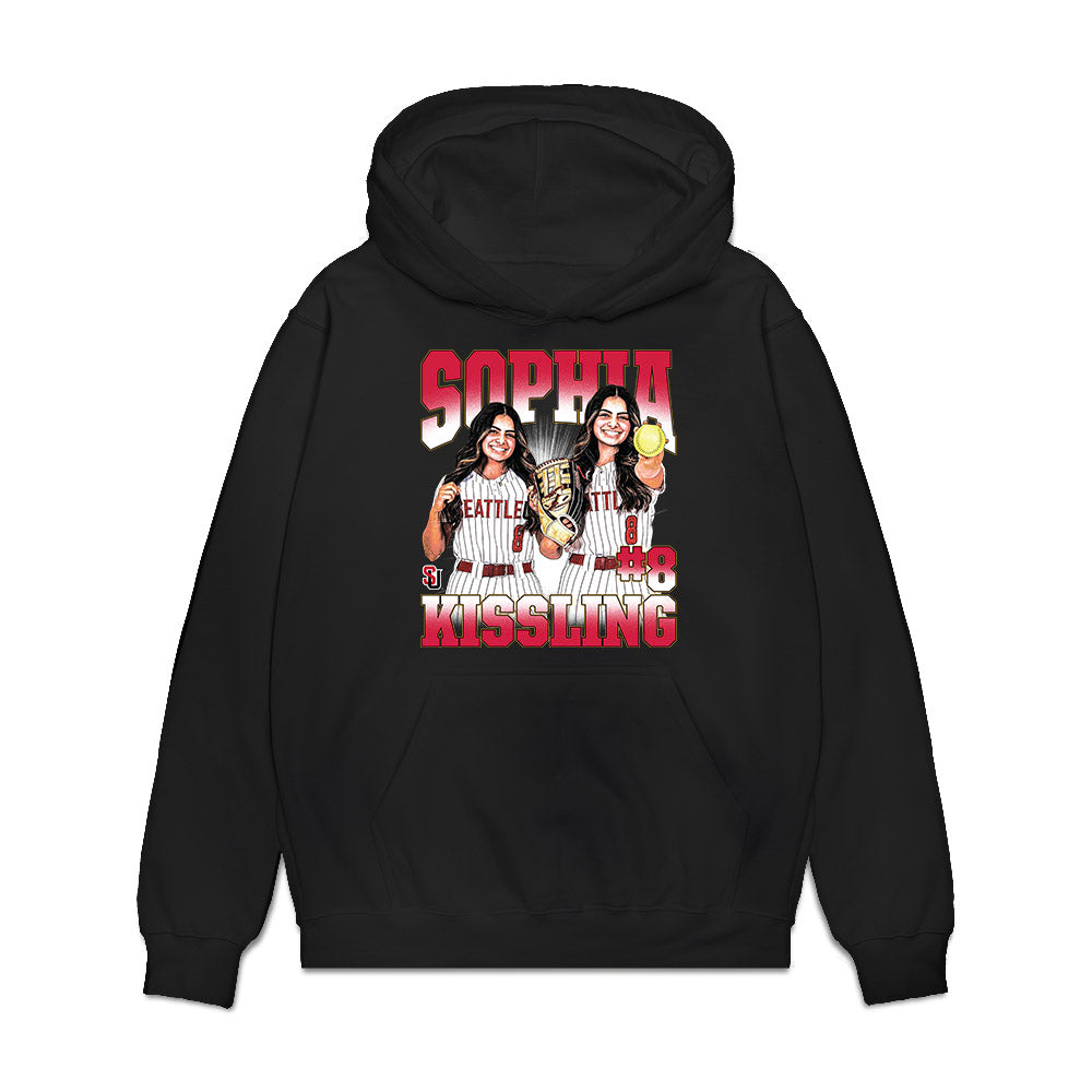 Seattle - NCAA Softball : Sophia Kissling - Collage Premium Hooded Sweatshirt-0
