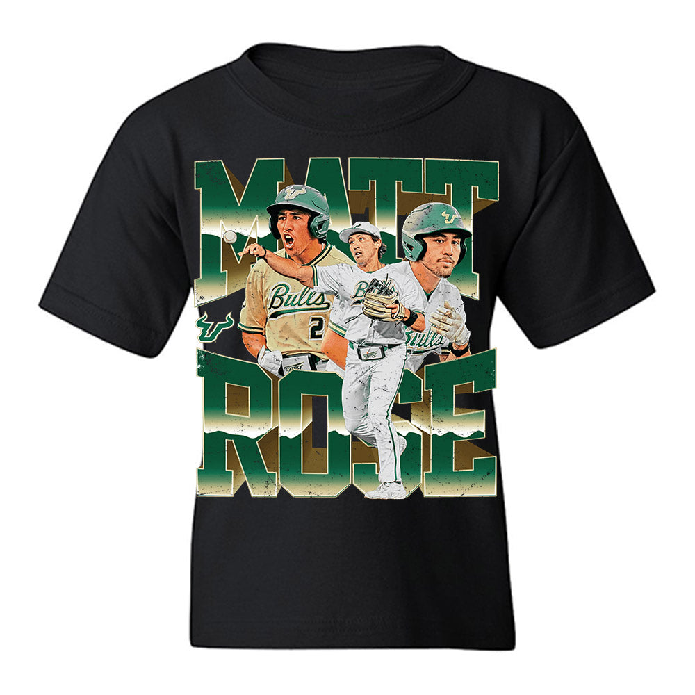 USF - NCAA Baseball : Matt Rose - Collage Youth T-Shirt-0