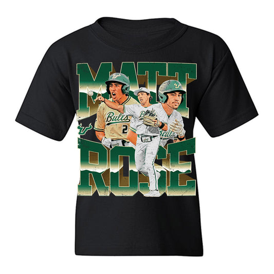 USF - NCAA Baseball : Matt Rose - Collage Youth T-Shirt-0