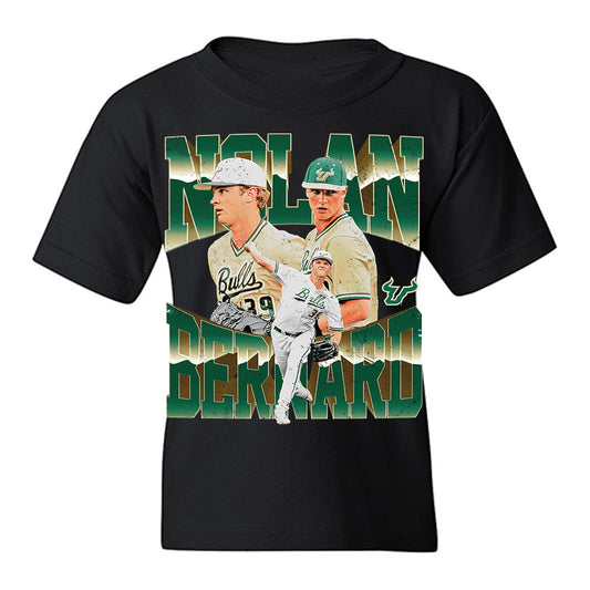 USF - NCAA Baseball : Nolan Bernard - Collage Youth T-Shirt-0