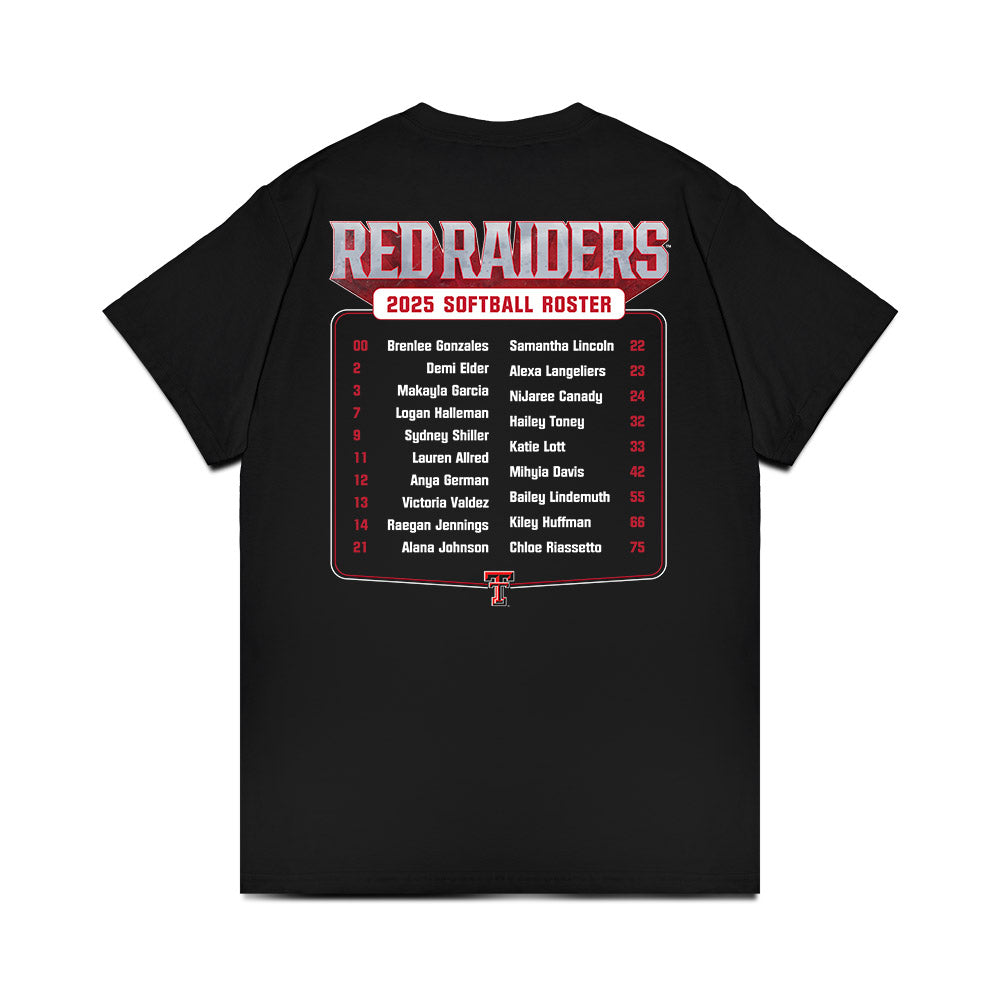 Texas Tech - NCAA Softball : - Roster Comfort Colors T-Shirt-1