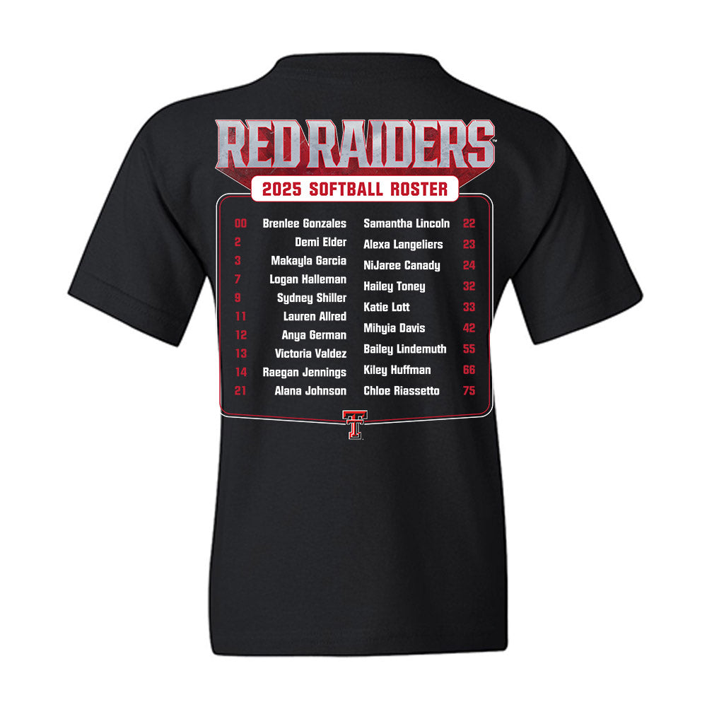 Texas Tech - NCAA Softball : - Roster Youth T-Shirt-1