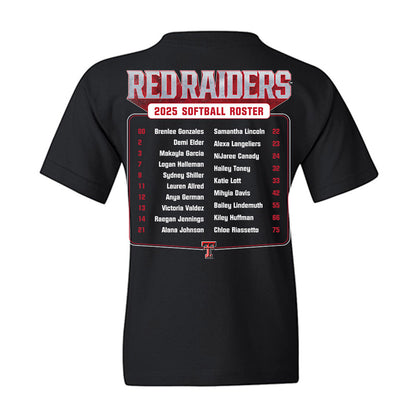 Texas Tech - NCAA Softball : - Roster Youth T-Shirt-1