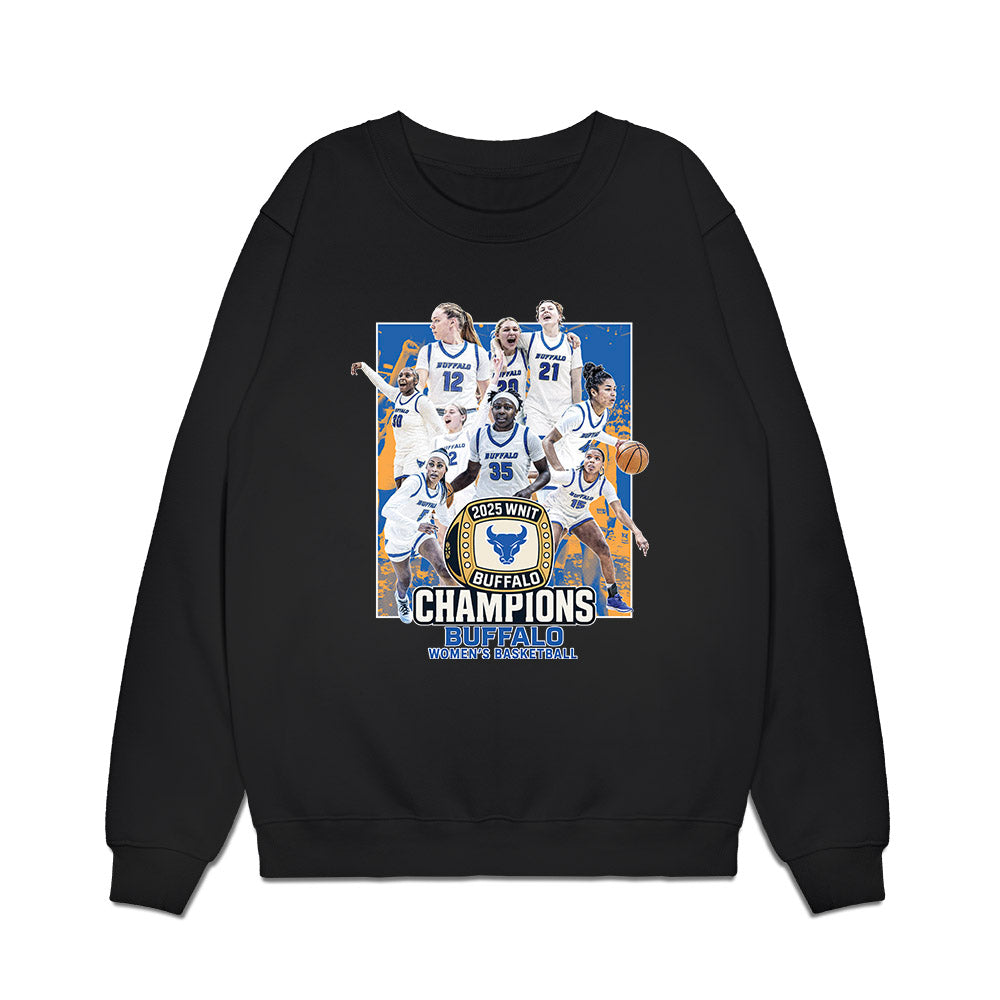 Buffalo - NCAA Women's Basketball : - Champion Ring Team Collage Premium Crewneck Sweatshirt-0