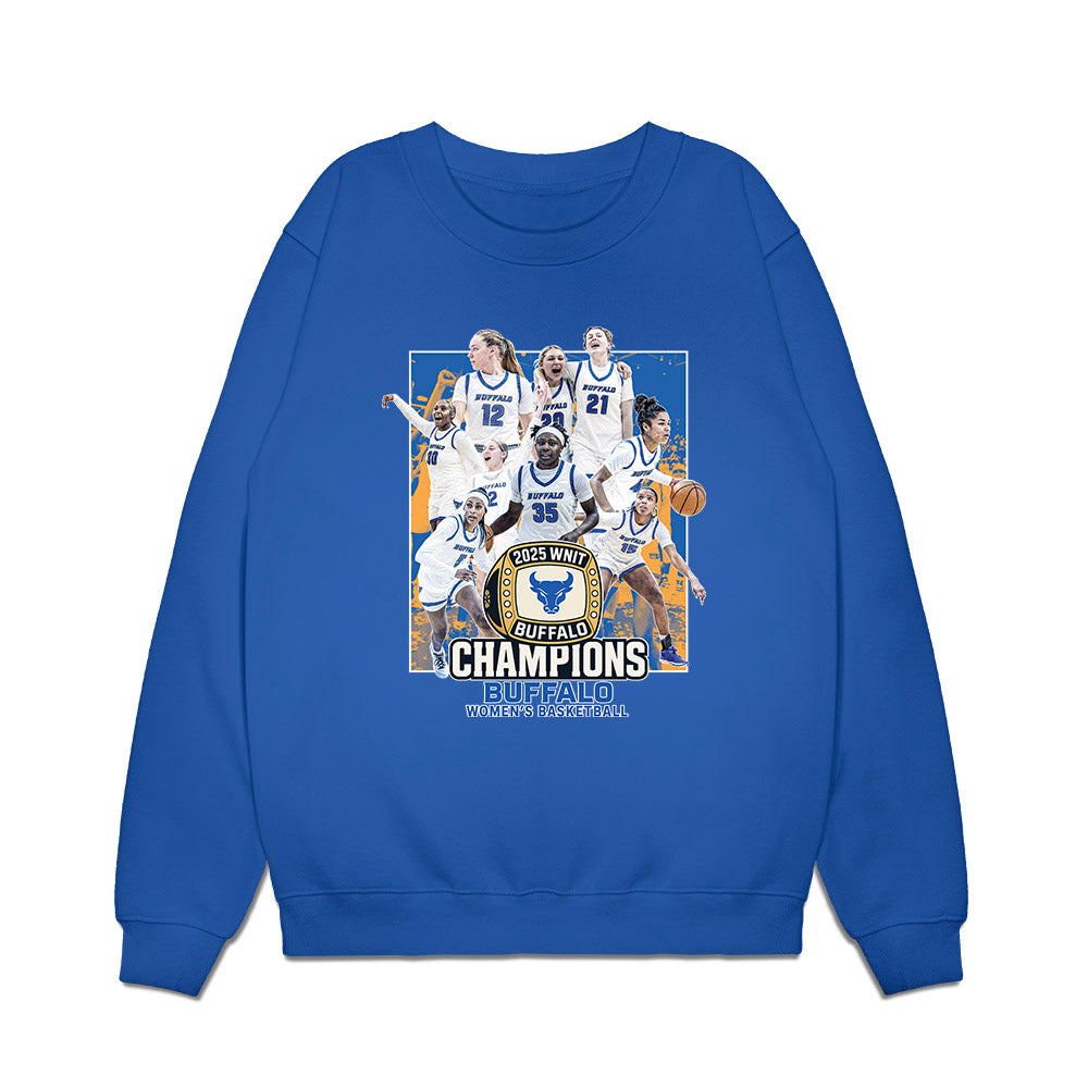 Buffalo - NCAA Women's Basketball : - Champion Ring Team Collage Premium Crewneck Sweatshirt-0
