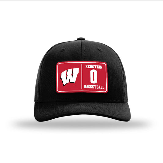 Wisconsin - NCAA Women's Basketball : Nikki Kerstein - Suede Patch Snapback Trucker Hat-0
