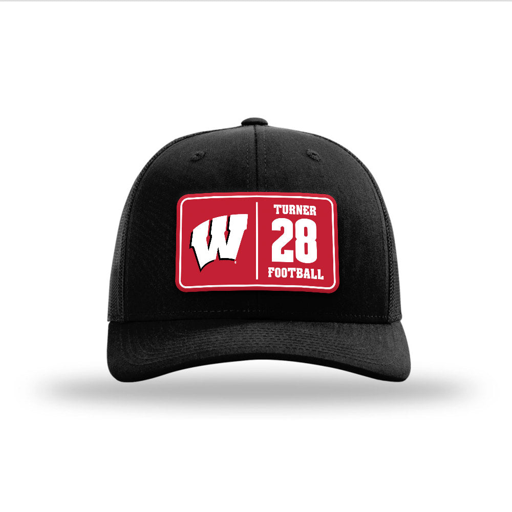 Wisconsin - NCAA Football : Antarron Turner - Suede Patch Snapback Trucker Hat-0