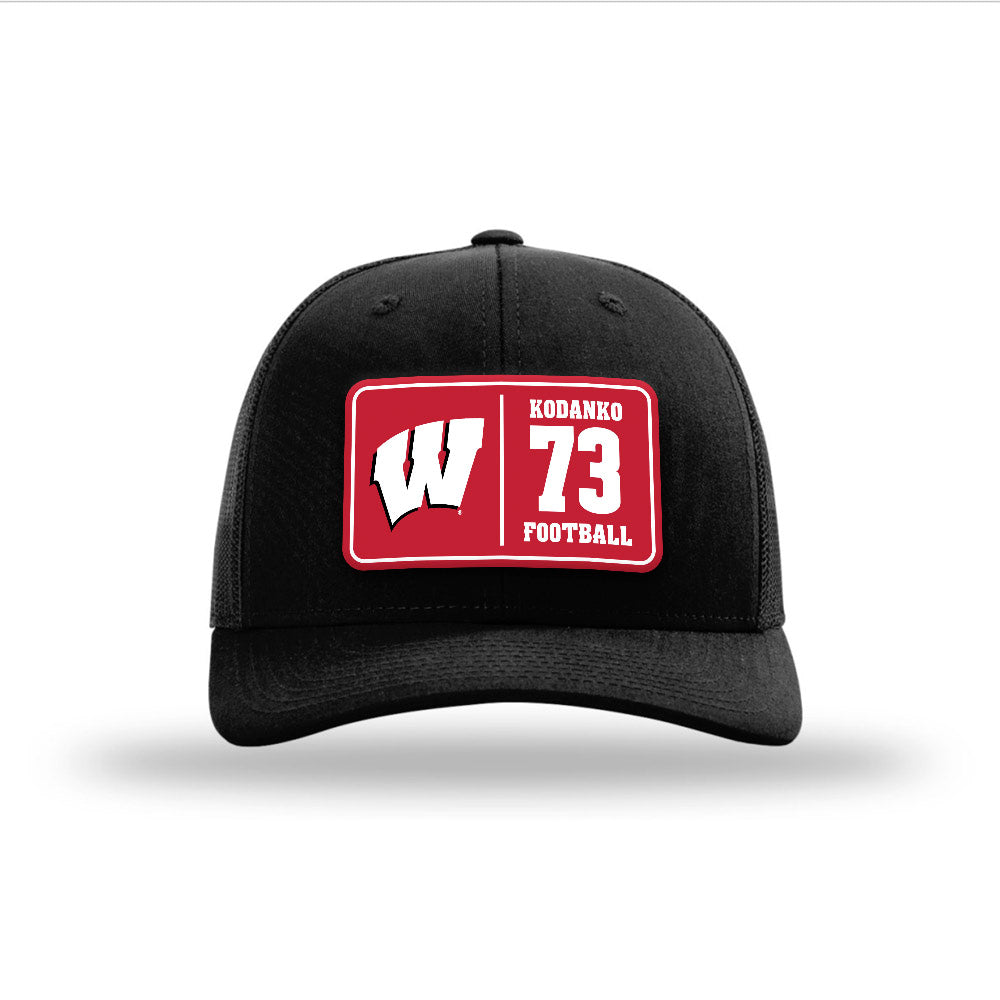 Wisconsin - NCAA Football : Kerry Kodanko - Suede Patch Snapback Trucker Hat-0