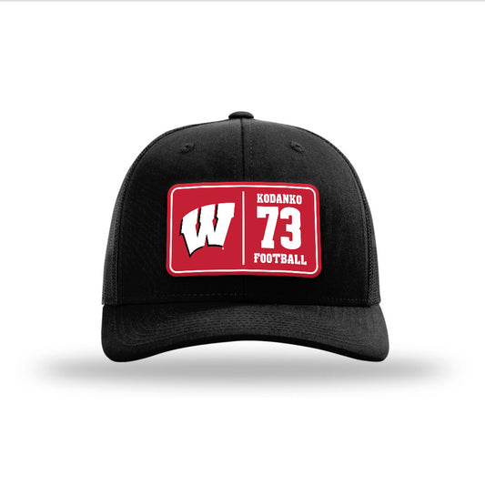 Wisconsin - NCAA Football : Kerry Kodanko - Suede Patch Snapback Trucker Hat-0